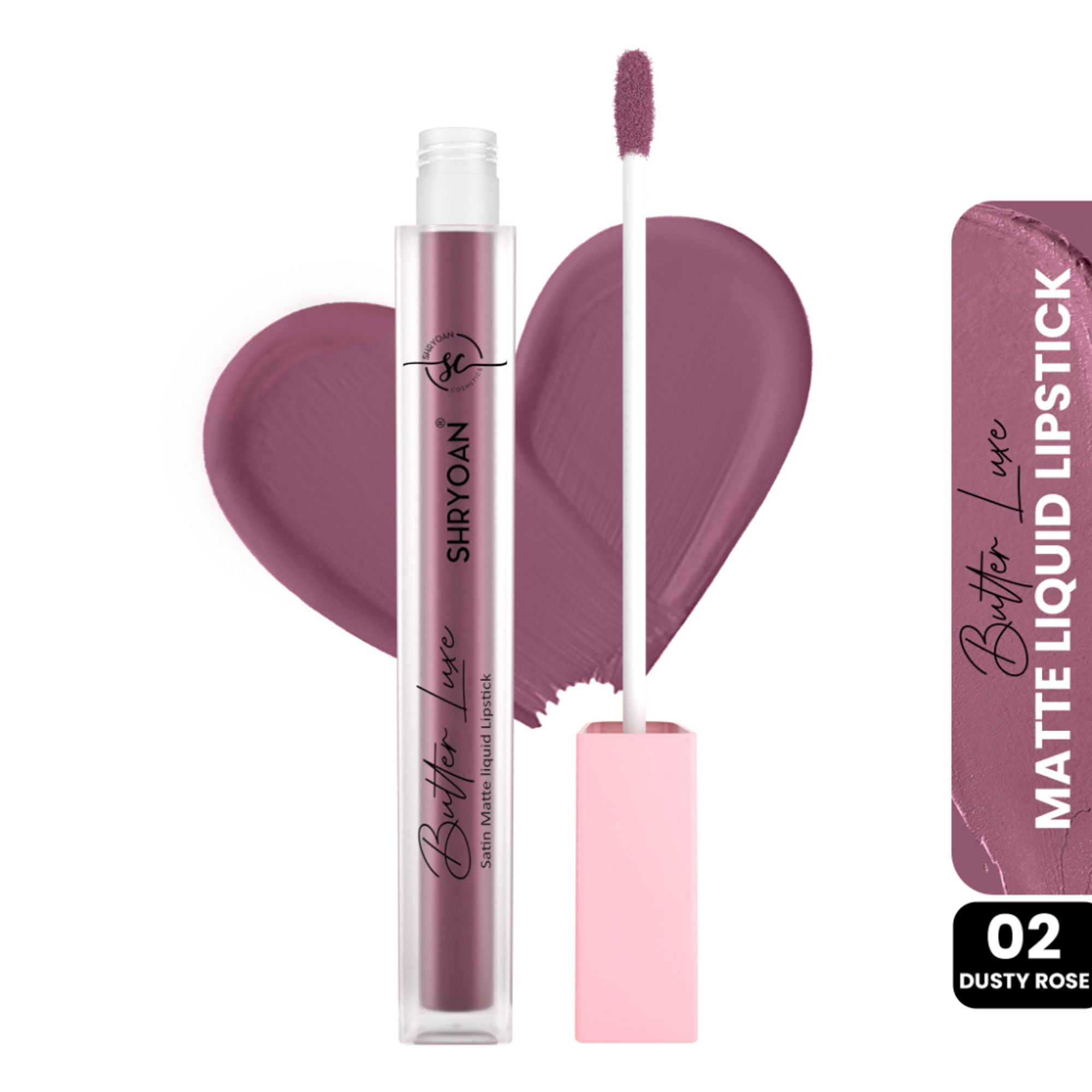 Shryoan Butter Luxe Satin Matte Liquid Lipstick - Dusty Rose 02