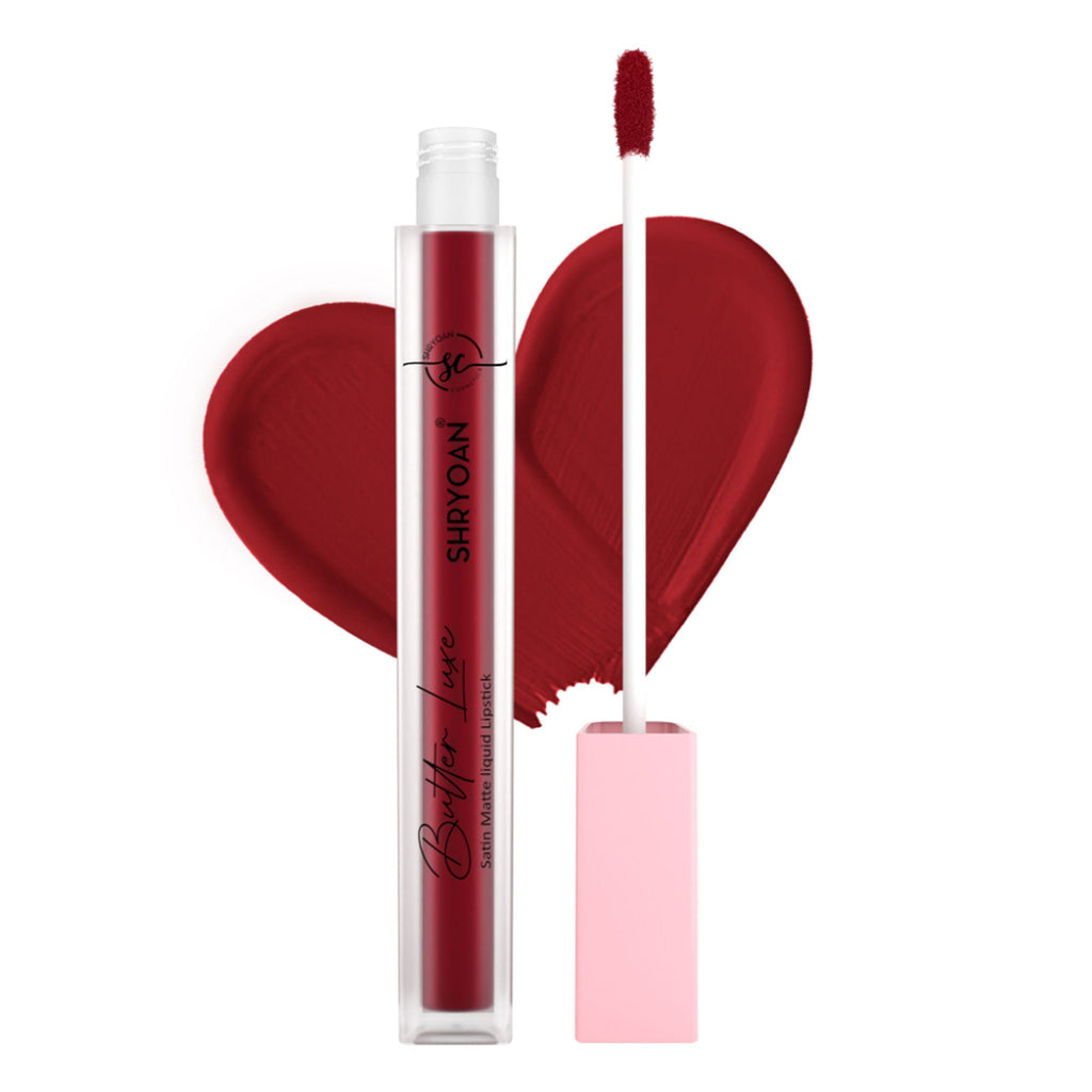 Shryoan Butter Luxe Satin Matte Liquid Lipstick - Red Moment 06 - Distacart