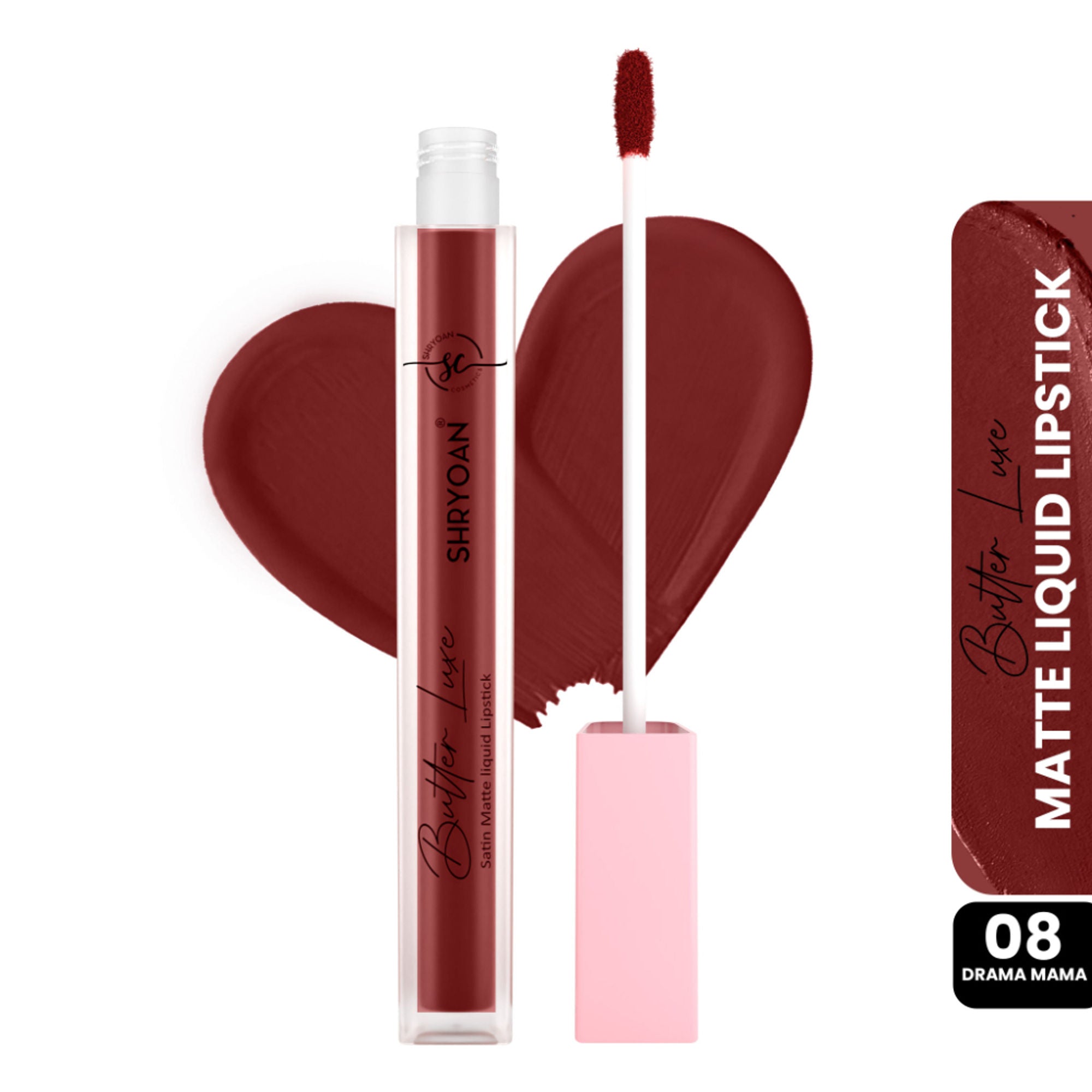 Shryoan Butter Luxe Satin Matte Liquid Lipstick - Drama Mama 08
