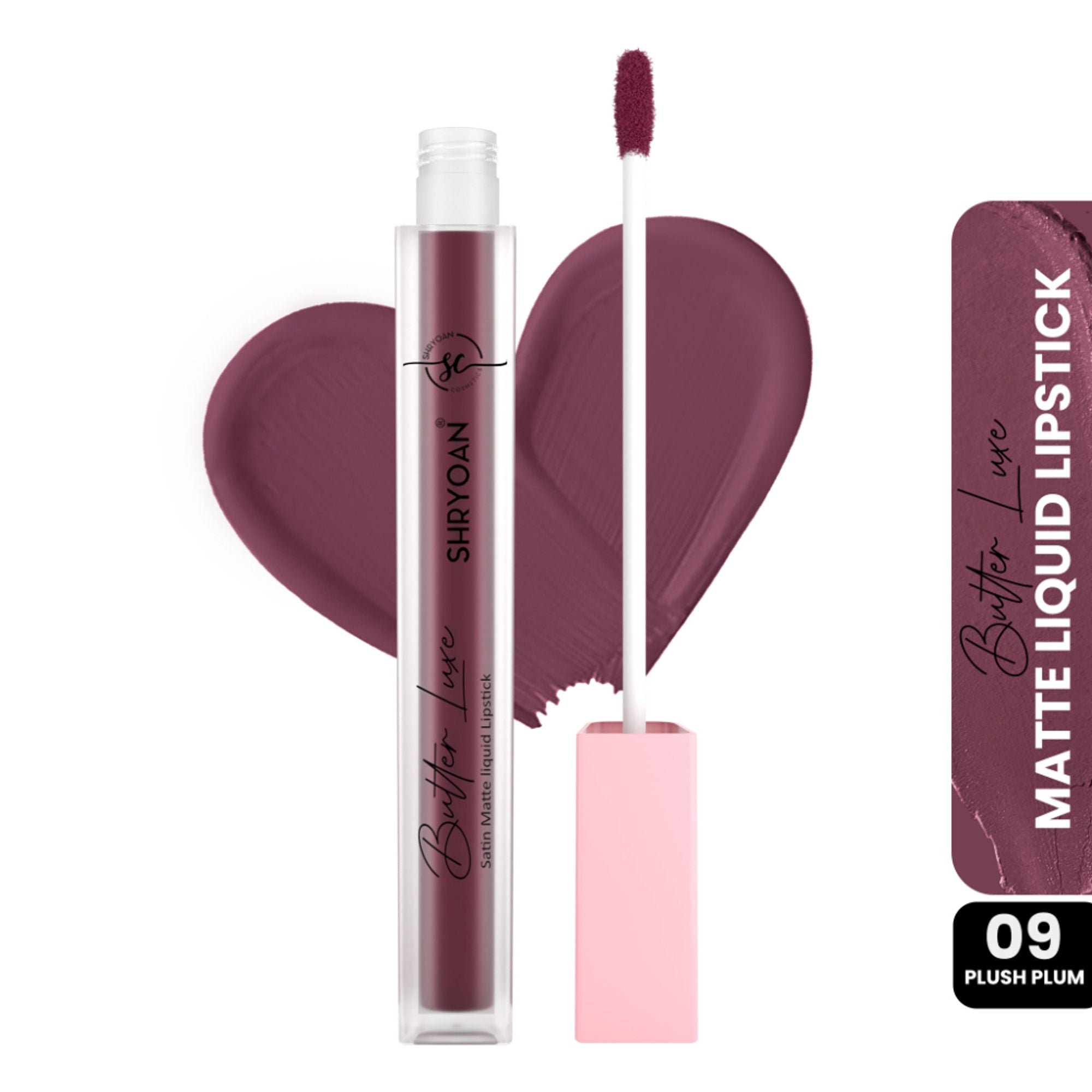 Shryoan Butter Luxe Satin Matte Liquid Lipstick - Plush Plum 09