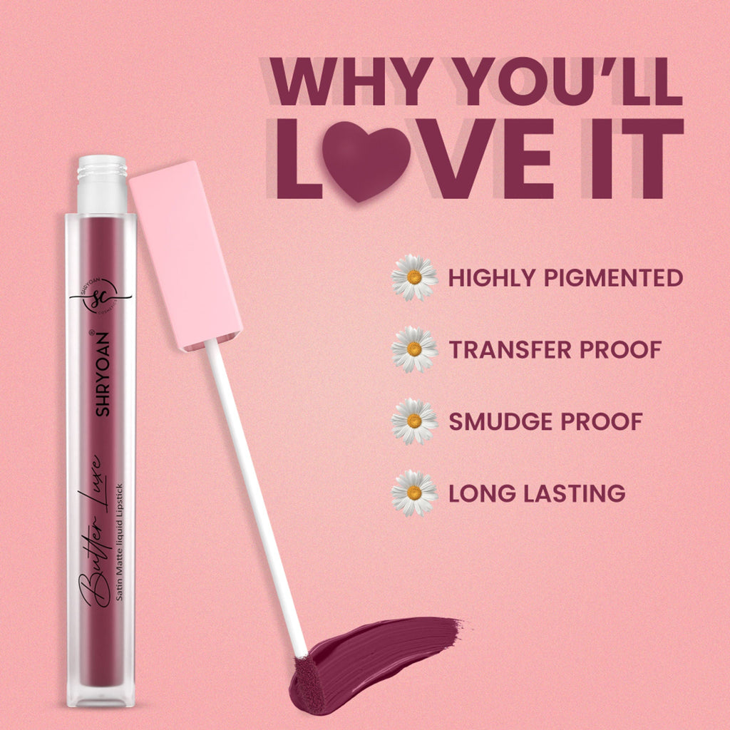 Shryoan Butter Luxe Satin Matte Liquid Lipstick - Vamp 13 - Distacart