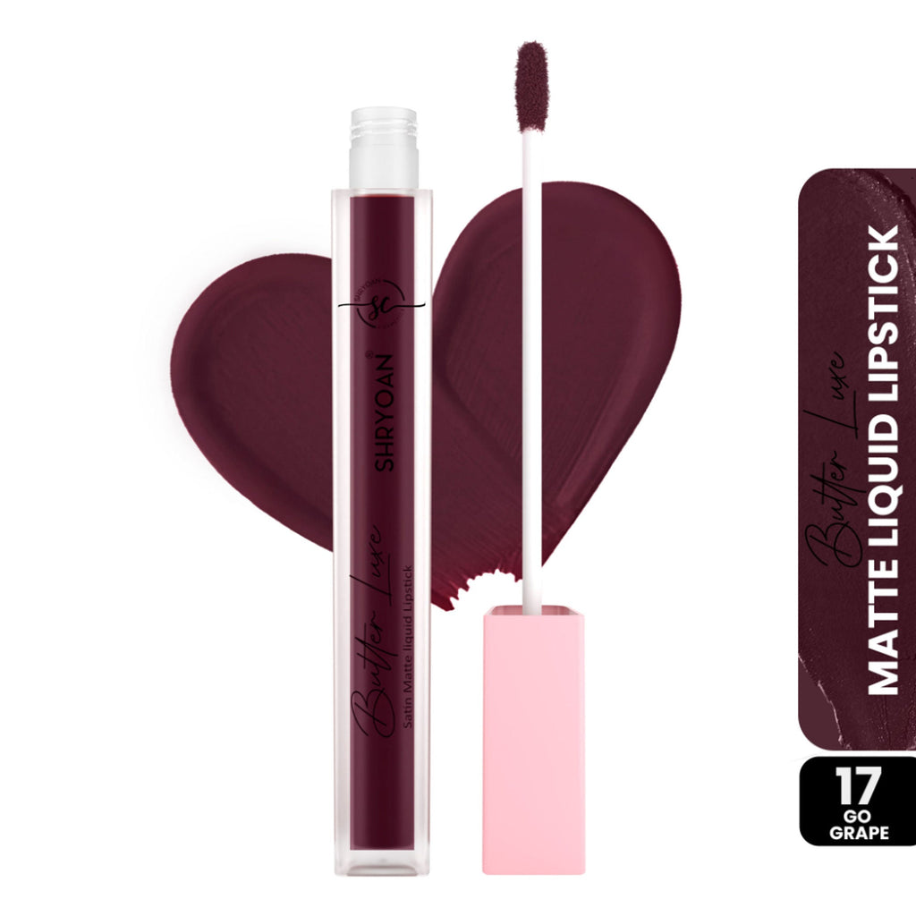 Shryoan Butter Luxe Satin Matte Liquid Lipstick - Go Grape 17