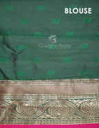 Shades of Peach Pink Floral Designbanaras Semi Silk Saree By Gayathri Reddy Designer Studio