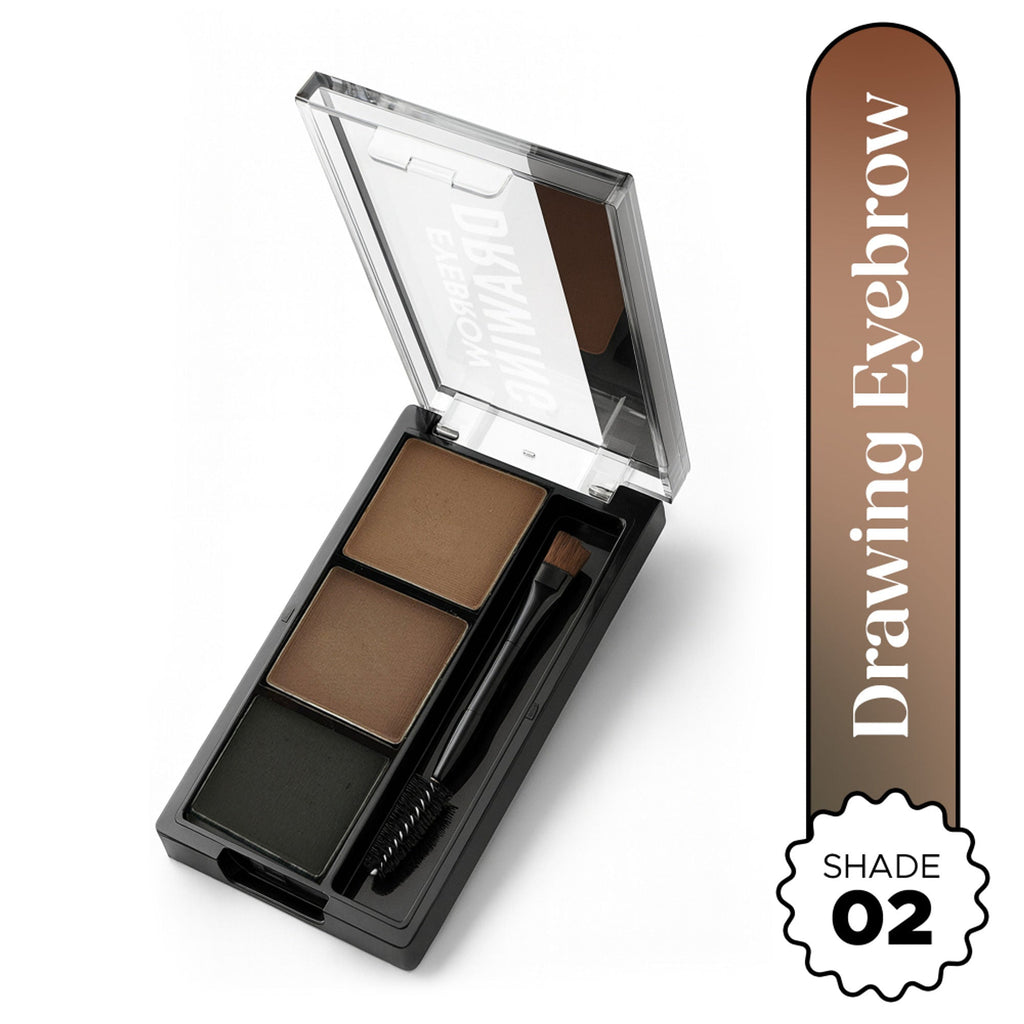 Hilary Rhoda Drawing Eyebrow Palette With 3 Natural Shades - 02