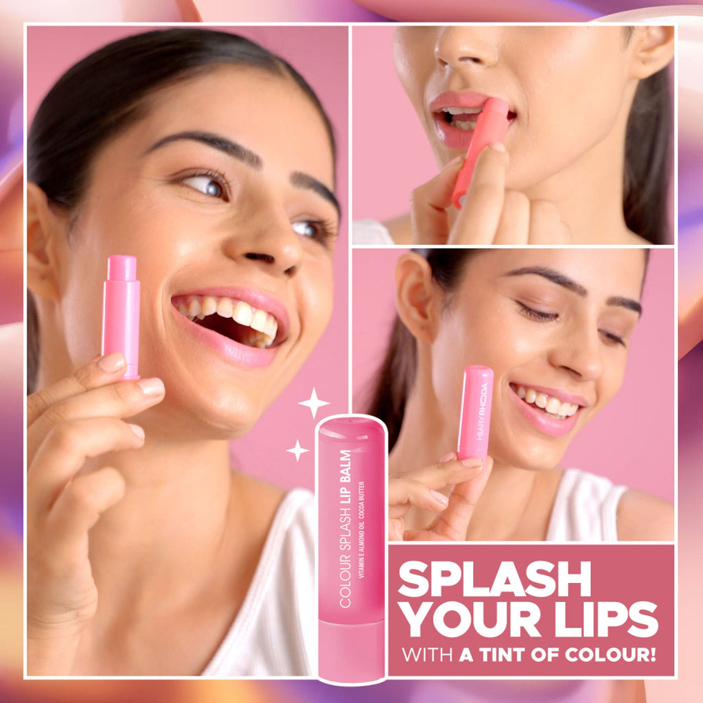 Hilary Rhoda Colour Splash Lip Balm With SPF 15 - Rose 01 - Distacart