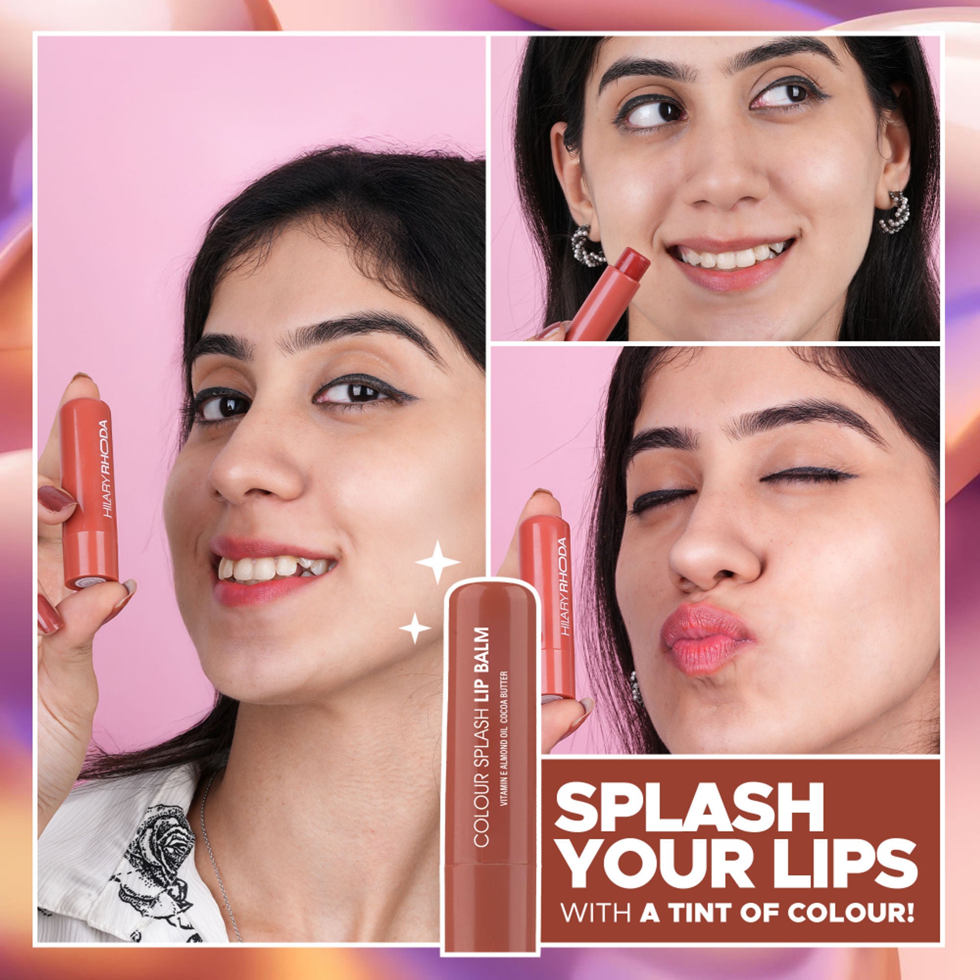 Hilary Rhoda Colour Splash Lip Balm With SPF 15 - Coffee 02 - Distacart