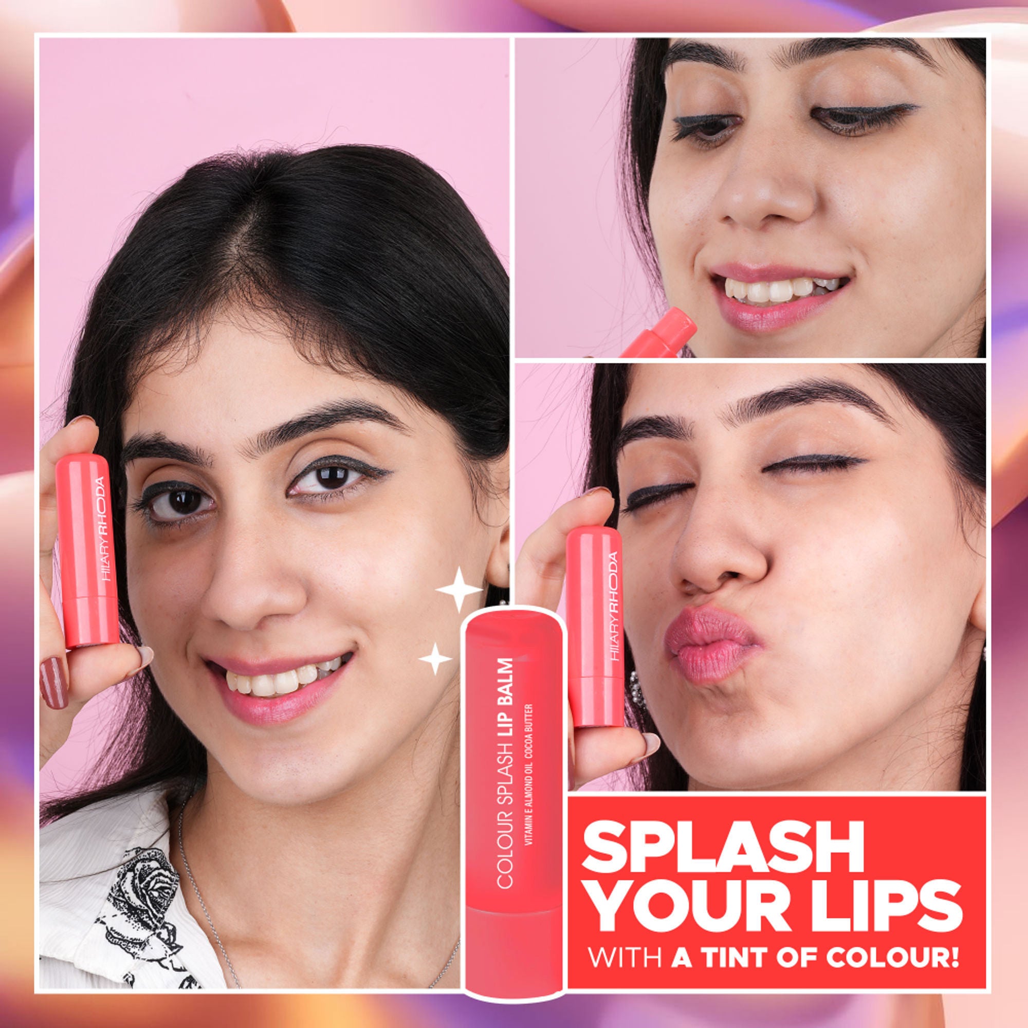 Hilary Rhoda Colour Splash Lip Balm With SPF 15 - Apricot 04 - Distacart