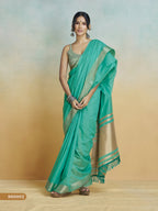 Anaita Mint Handloom Khadi Silk Zari Woven Work Saree With Blouse Piece - Distacart