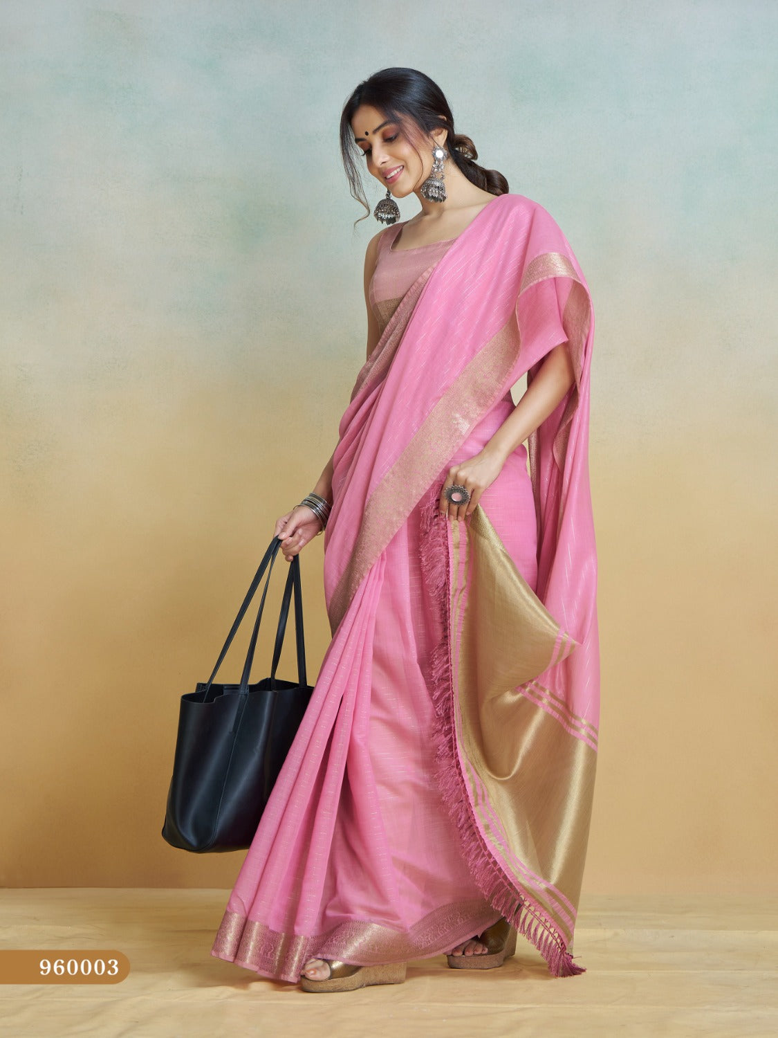 Anaita Pink Handloom Khadi Silk Zari Woven Work Saree With Blouse Piece - Distacart