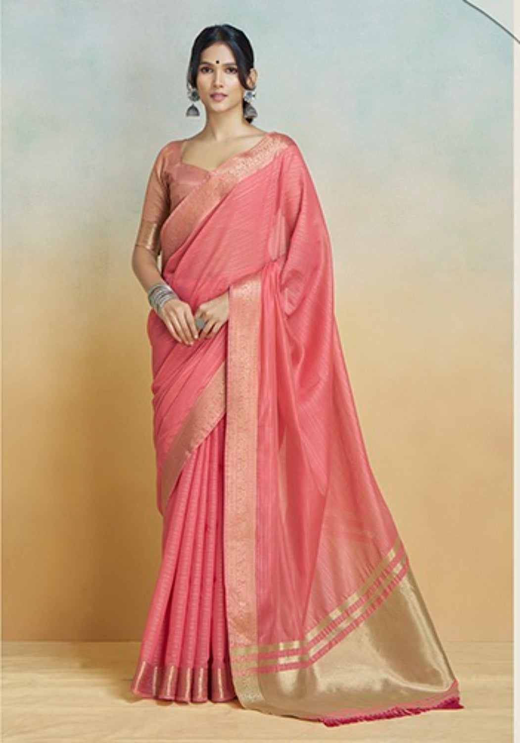 Anaita Red Handloom Khadi Silk Zari Woven Work Saree With Blouse Piece - Distacart