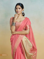 Anaita Red Handloom Khadi Silk Zari Woven Work Saree With Blouse Piece - Distacart