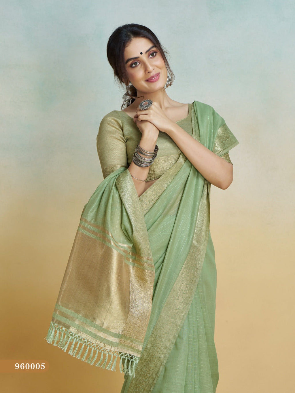 Anaita Olive Handloom Khadi Silk Zari Woven Work Saree With Blouse Piece - Distacart