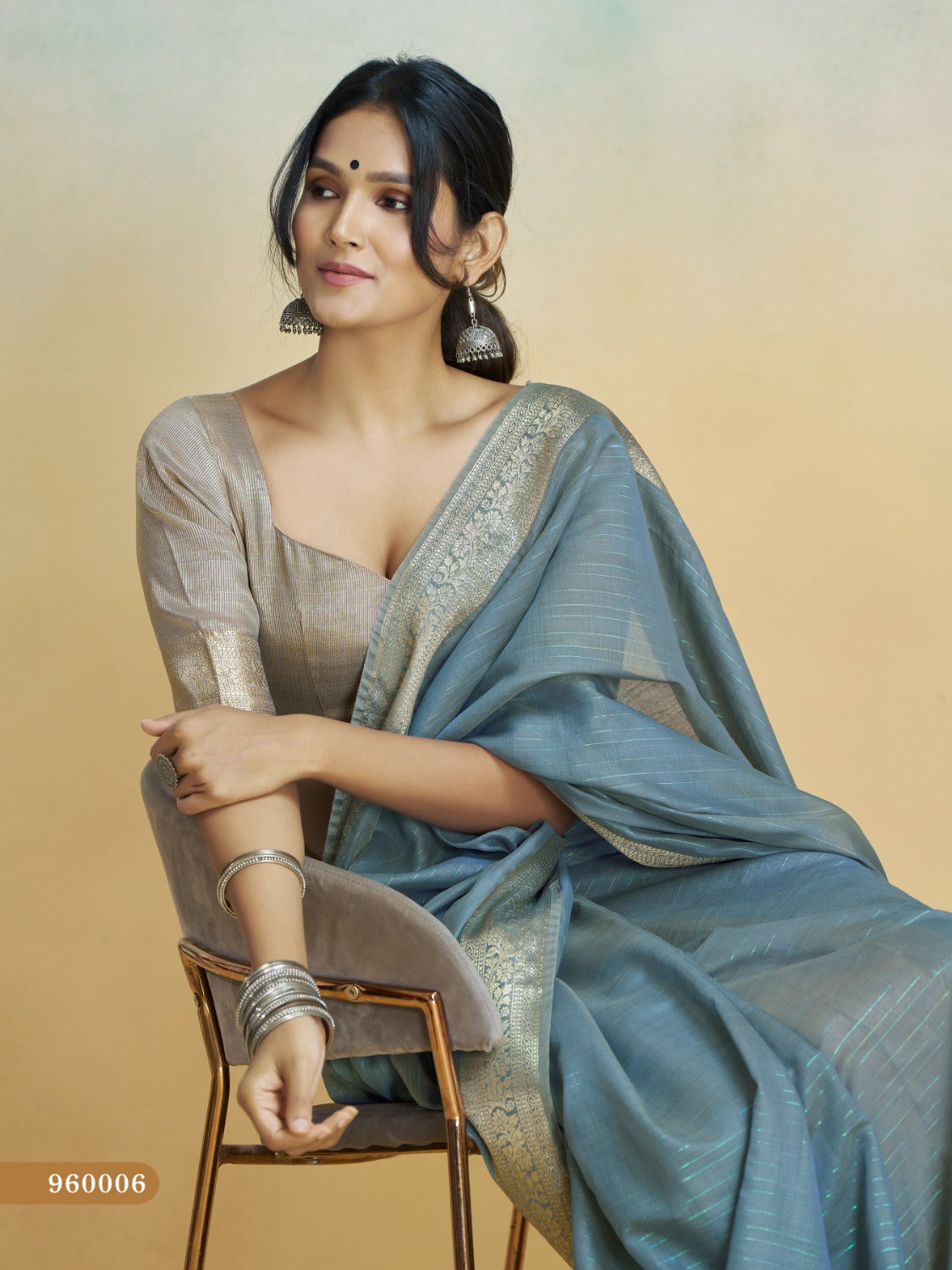 Anaita Blue Handloom Khadi Silk Zari Woven Work Saree With Blouse Piece - Distacart