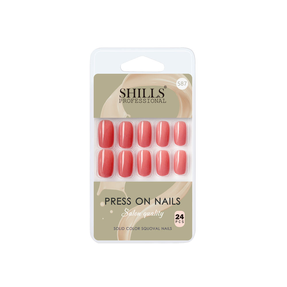 shills professional reusable press on nails square spn587