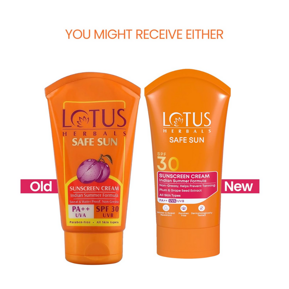 Lotus Herbals Safe Sun Sunscreen Cream SPF 30 PA+++ - Distacart