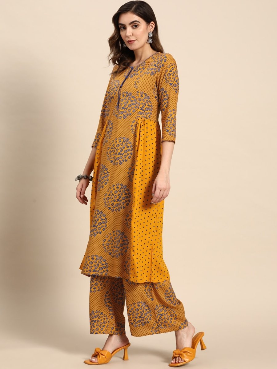 All About You Women Printed Regular Kurta with Palazzos