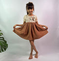ArthLife Vintage Brown Fit And Flare Dress