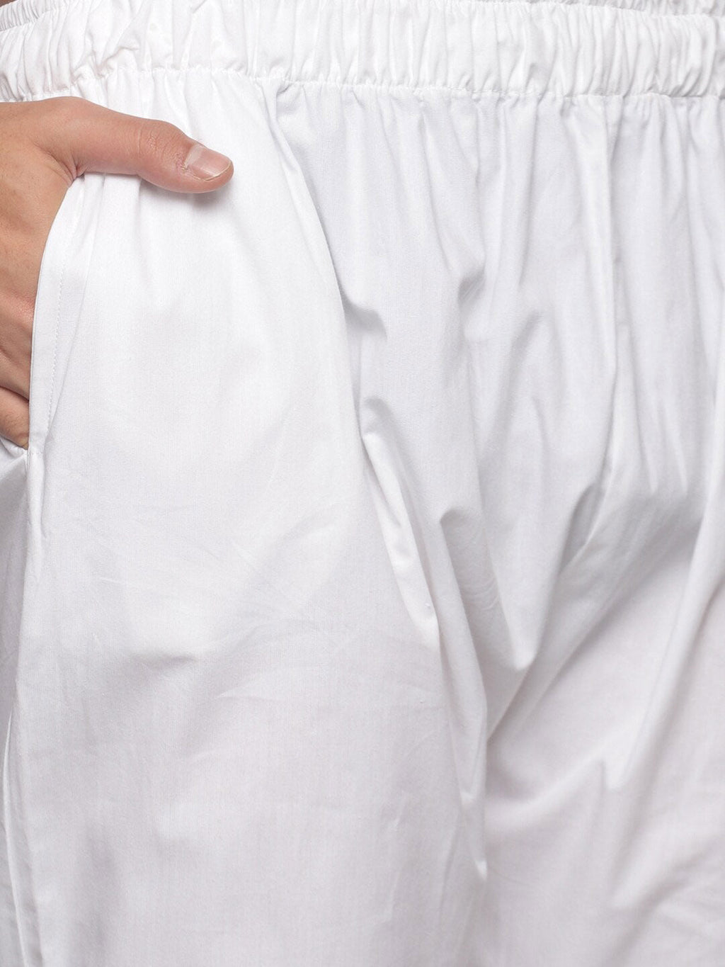 Sethukrishna Men White Pure Cotton Straight Kurta with Pyjamas - Distacart