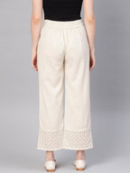 Juniper Women Natural Cotton Flex Solid Wide Leg Palazzo - Distacart