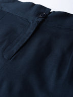 Juniper Women Navy Blue Cotton Flex Solid Wide Leg Palazzo