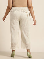 Juniper Women Natural Cotton Flex Solid Wide Leg Palazzo - Distacart