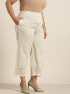 Juniper Women Natural Cotton Flex Solid Wide Leg Palazzo - Distacart