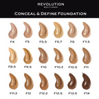Makeup Revolution Conceal And Define Foundation - F11.2 - Distacart