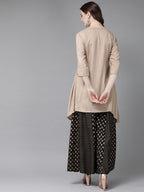 Juniper Womens Beige Rayon Slub Solid Kurta - Distacart