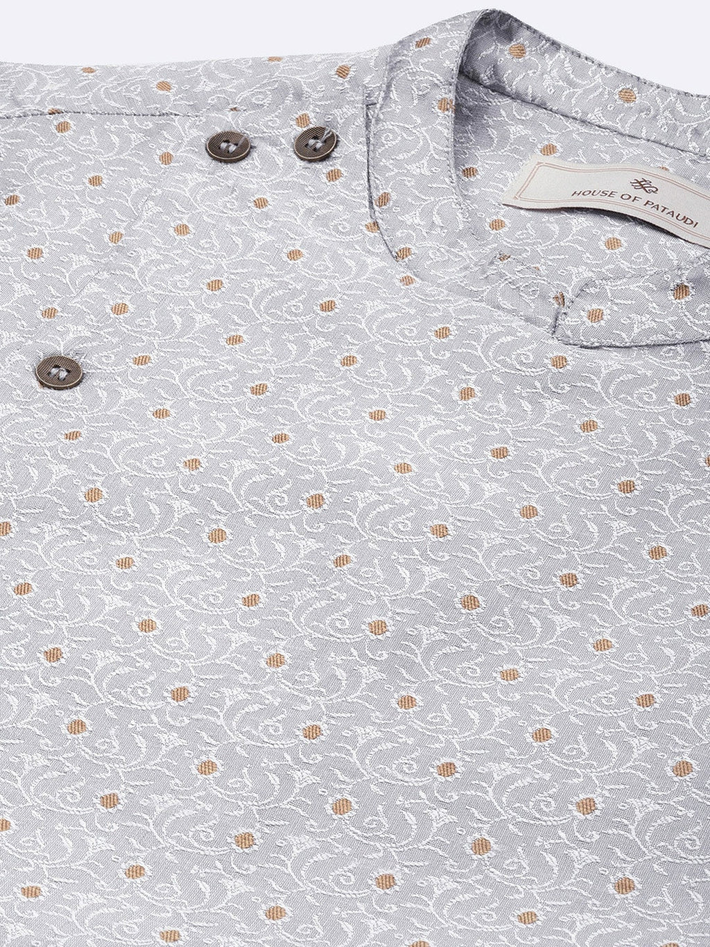 House of Pataudi Ethnic Motifs Embroidered Thread Work Angrakha Rozana Kurta