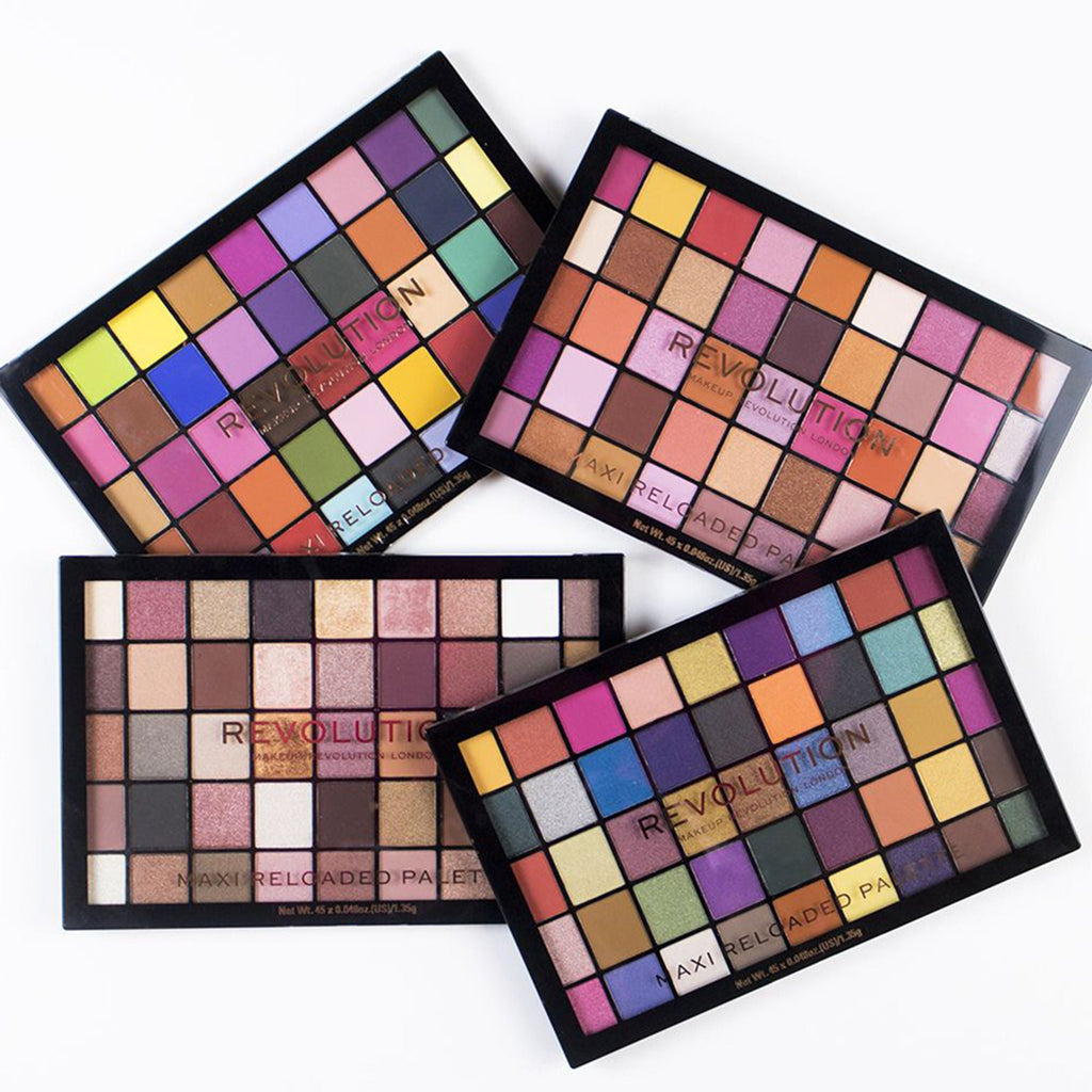 Makeup Revolution Maxi Reloaded Eyeshadow Palette - 45 Shades-Shimmer & Easy Blendable - Large It Up