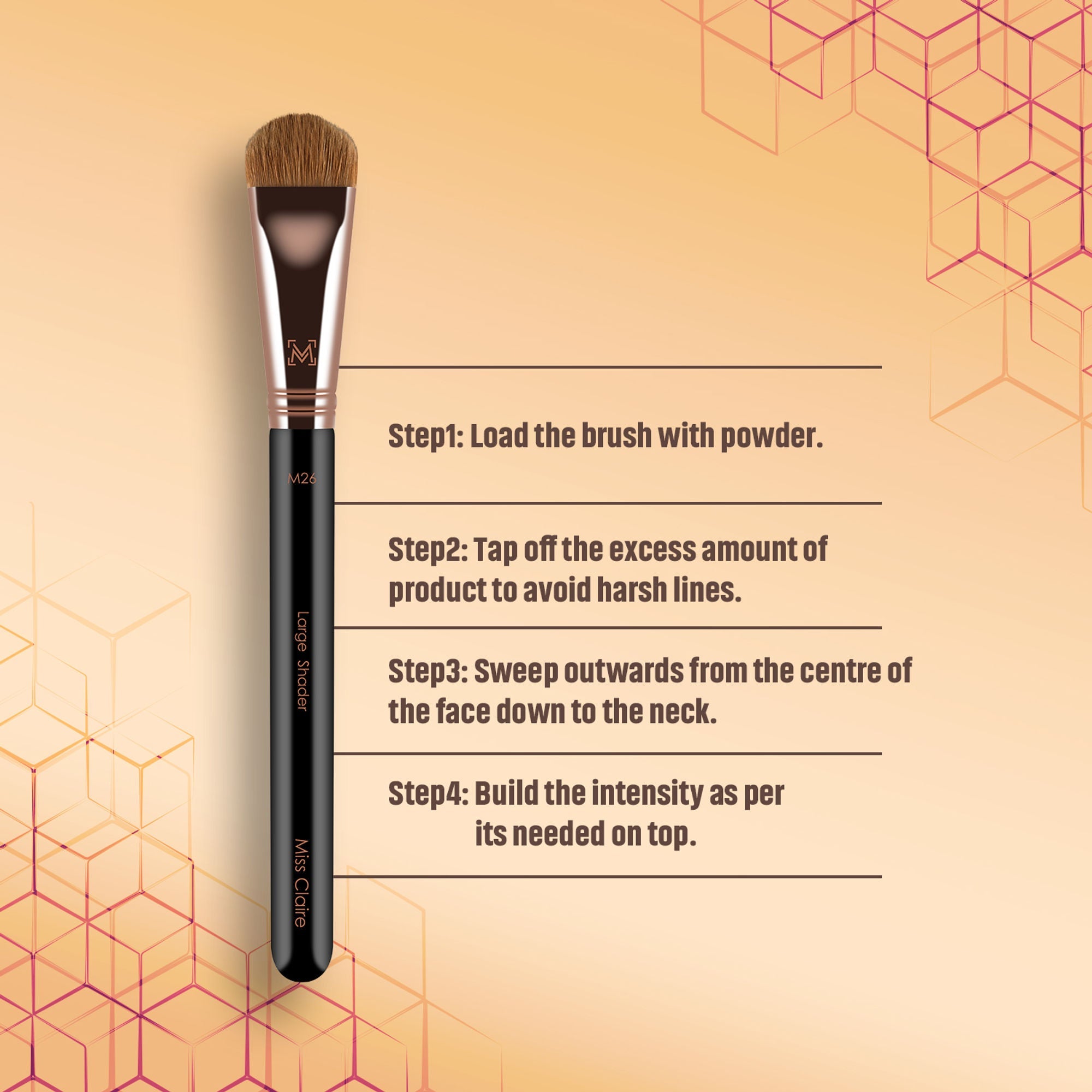 Miss Claire M26 - Large Shader Brush - Rose Gold