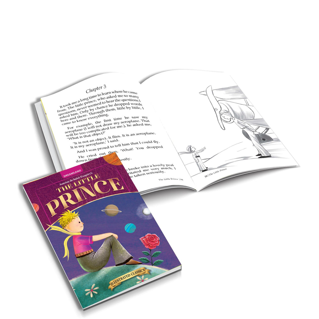 Dreamland Publications The Little Prince- Illustrated Abridged Classics for Children with Practice Questions : Children Classic Fiction Book - Distacart