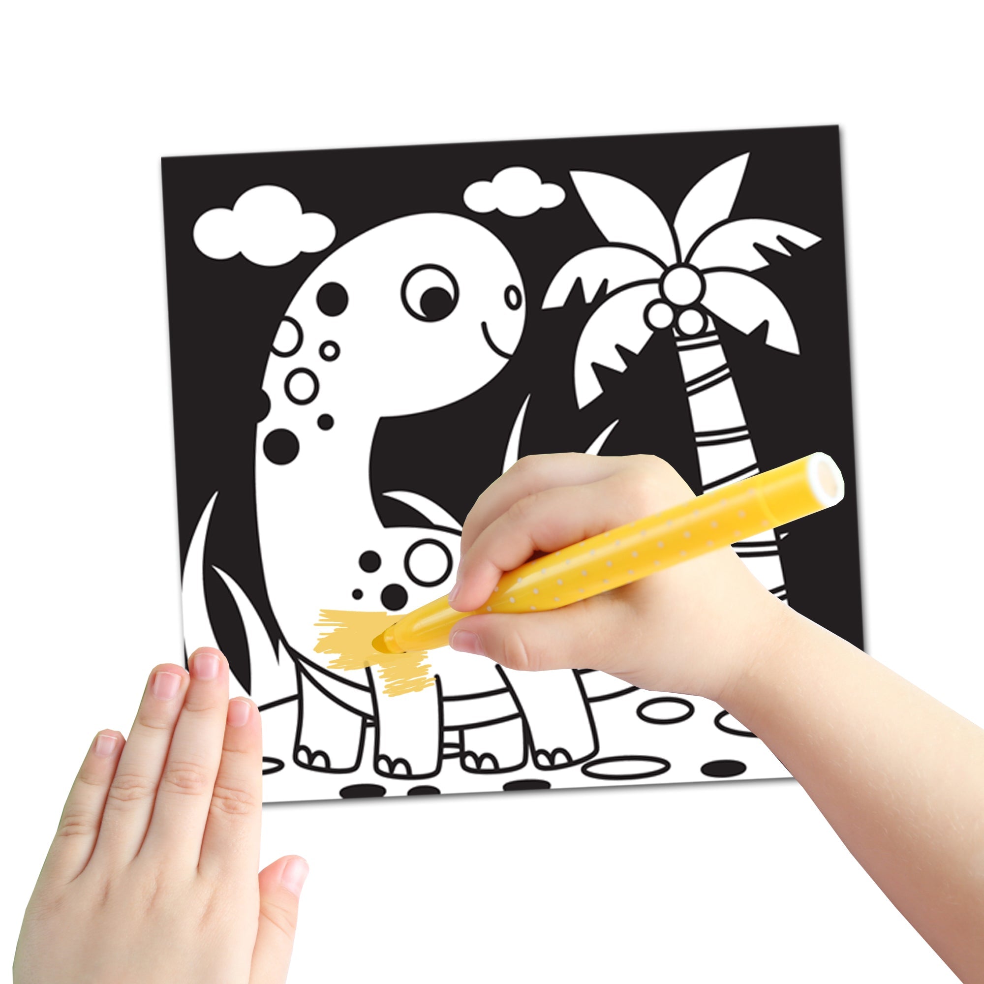 Dreamland Publications Dinosaurs - Velvet Art Set With 10 Free Sketch Pens - Distacart