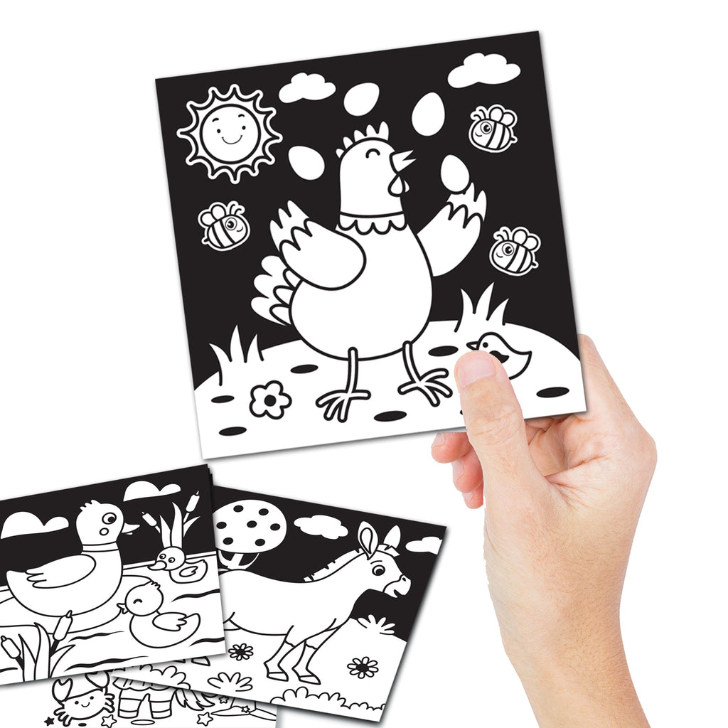 Dreamland Publications Farm - Velvet Art Set With 10 Free Sketch Pens - Distacart