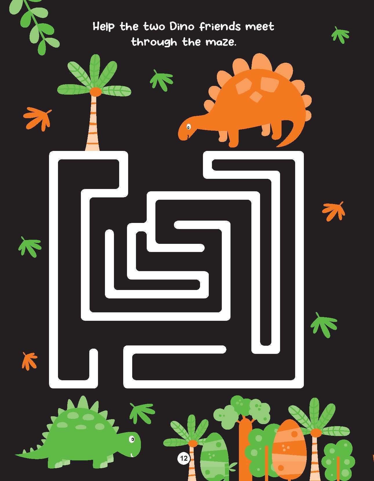Dreamland Publications Dinosaur World Activities - I Can Solve Activity Book for Kids Age 4- 8 Years | With Colouring Pages, Mazes, Dot-to-Dots - Distacart