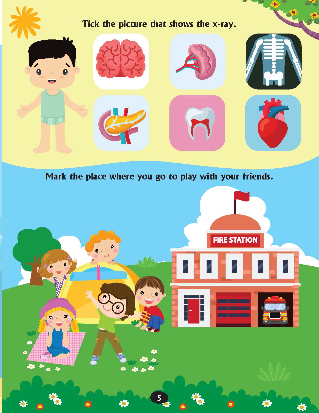 Dreamland Publications Brain Train Activity Book for Kids Age 6+ - With Colouring Pages, Mazes, Puzzles and Word searches Activities - Distacart