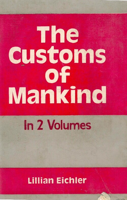 The Customs of Mankind Vol. 1st - Gyan Books - Distacart