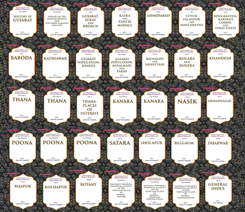 Gazetteer Of The Bombay Presidency 27 Vols. Set in 35 Binding - Gyan Books - Distacart
