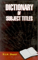 Dictionary of Subject Titles - Gyan Books - Distacart