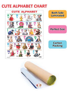 Dreamland Publications Educational Chart for Kids - Cute Alphabet - Distacart