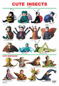 Dreamland Publications Cute Insects : Children Reference Educational Laminated Chart - Distacart