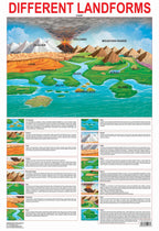 Dreamland Publications Educational Chart for Kids - Different Land Forms - Distacart