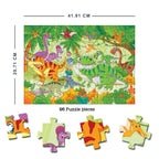 Dreamland Publications Dinosaurs World Jigsaw Puzzle for Kids – 96 Pcs | With Colouring & Activity Book and 3D Model - Distacart