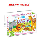 Dreamland Publications At the Jungle Jigsaw Puzzle for Kids – 96 Pcs | With Colouring & Activity Book and 3D Model - Distacart