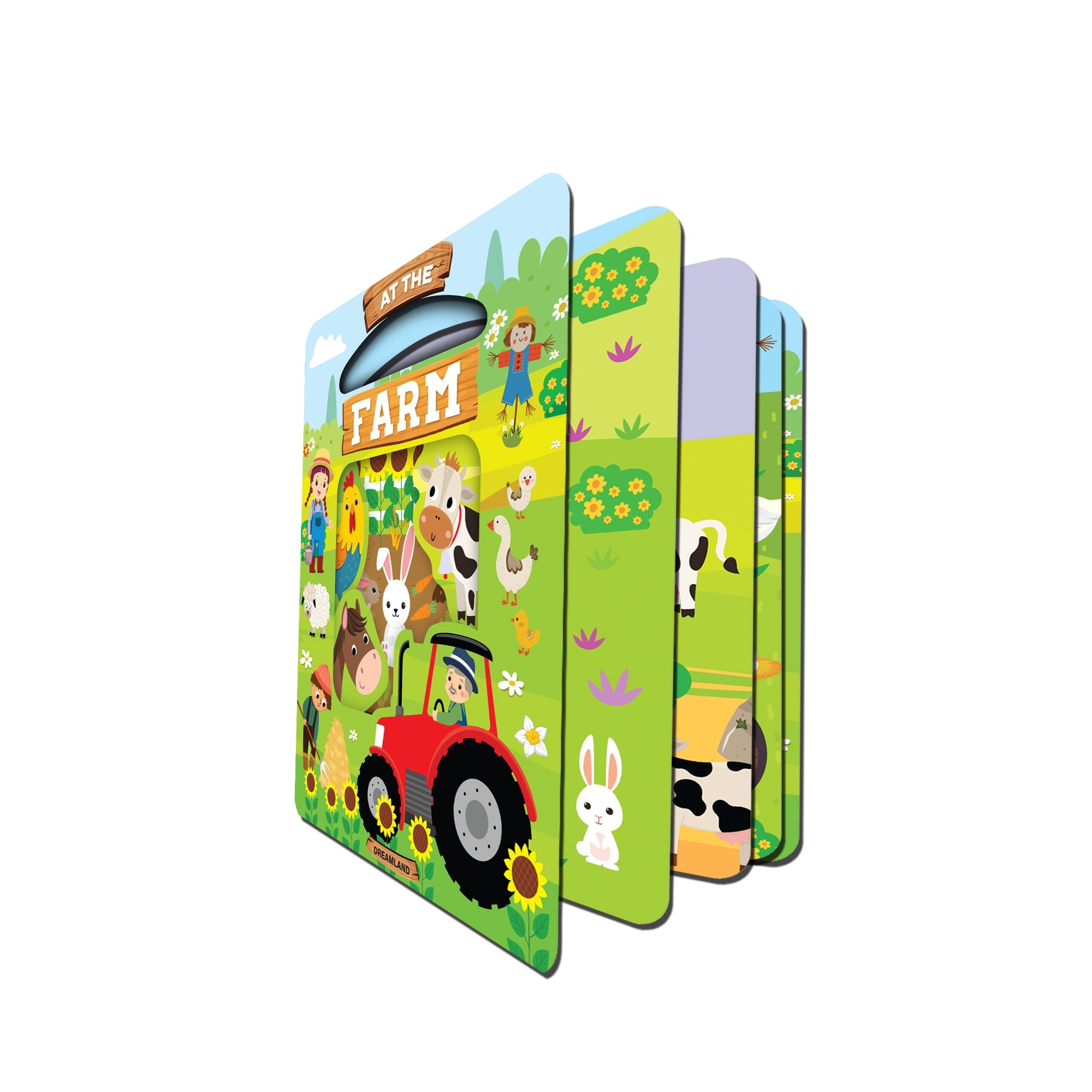 Dreamland Publications Die Cut Window Board Book - At the Farm - Distacart