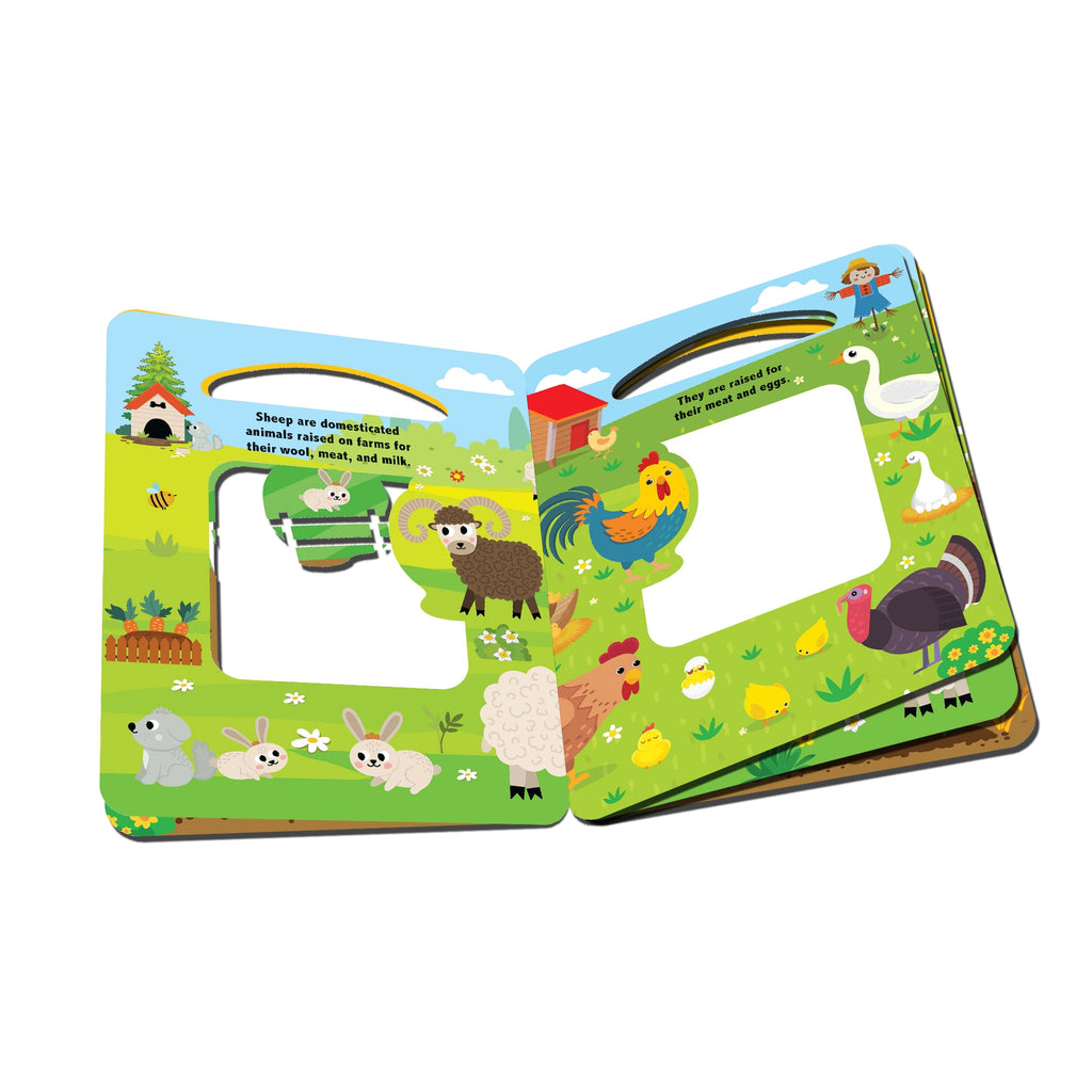 Dreamland Publications Die Cut Window Board Book - At the Farm - Distacart
