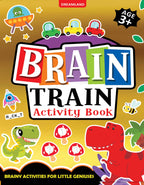 Dreamland Publications Brain Train Activity Book for Kids Age 3+ - With Colouring Pages, Mazes, Puzzles and Word searches Activities - Distacart