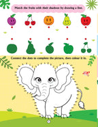 Dreamland Publications Brain Train Activity Book for Kids Age 3+ - With Colouring Pages, Mazes, Puzzles and Word searches Activities - Distacart