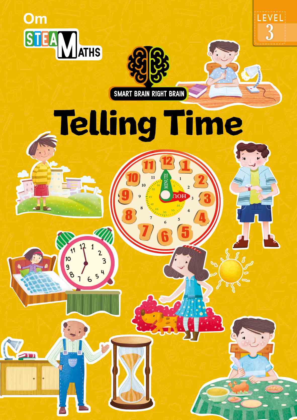 Smart Brain Right Brain Maths Level 3 : Telling Time - Om Books - Distacart