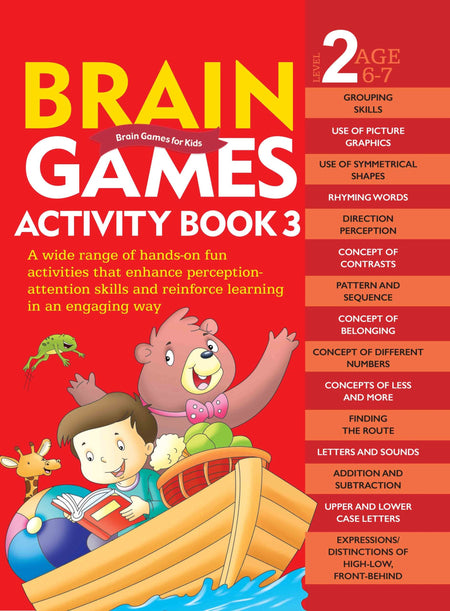 Brain Games for Kids : Brain Games Activity Book Level 2 : Book-3 - Om Books